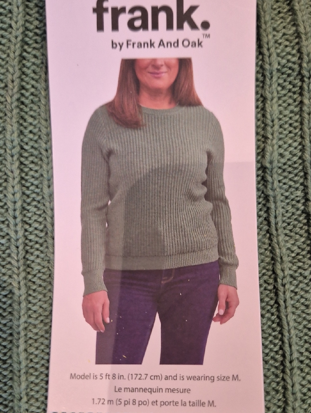 S: 💚Frank And Oak Ribbed Crewneck Sweater